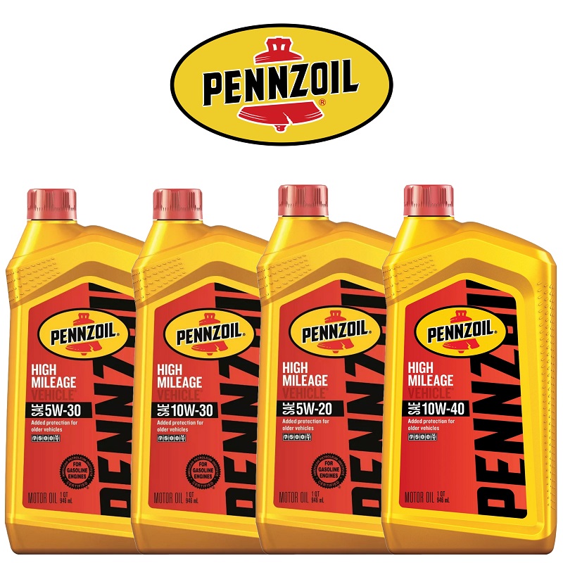 Pennzoil® High Mileage Motor Oil 6 Quarts – Case
