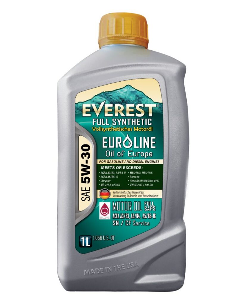 Everest Full Synthetic EuroLine SAE 5W-30 SN / CF ACEA A3/B4, A5/B5 Motor Oil FULL SAPS